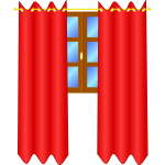 Window with draperies