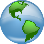 Glossy globe vector image