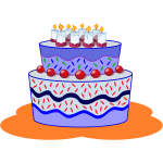 Download Birthday Cake Vector Drawing Free Svg