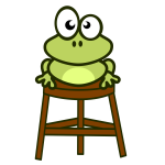 Frog on stool