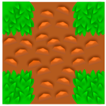 Grass tile pattern for computer game vector clip art