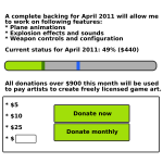 Software Game Project Funding Dialog