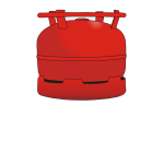 Vector illustration of gas bottle 6kg