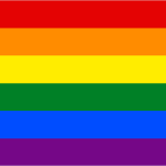 Gay pride rainbow color flag