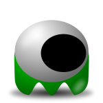 Comic green alien