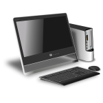 Desktop computer vector image