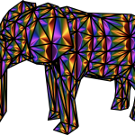 Elephant Geometric Chromatique Pattern