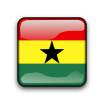 Ghana country flag button