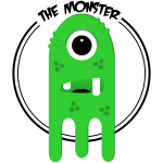 Green funny ghost