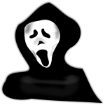 Vector image of ghost under hood