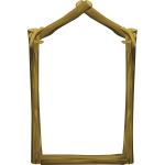 Vector drawing of freestanding wooden frame