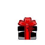 Gift box with a ribbon