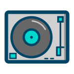 Vinyl records player icon
