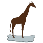 giraffe on ice brown