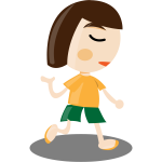Vector graphics of little girl running