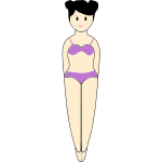Girl in a bathing suit