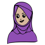 girl with headscarf colour