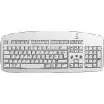 Computer keyboard vector image