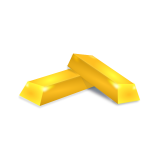Vector drawing of gold bullions