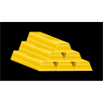 Gold bars vector image