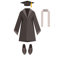 College graduate clothes