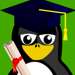 Penguin with graduation cap