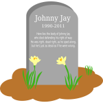 gravesite with flowers johnny jay