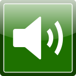 Green audio icon vector image