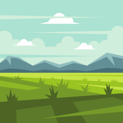 Green valley landscape