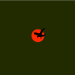 Bird on a red dot