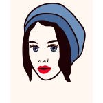 Vector clip art of trendy girl avatar