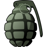 Hand grenade vector image