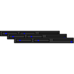 1U server pool vector illustration