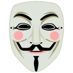 Guy Fawkes mask - anonymous - color