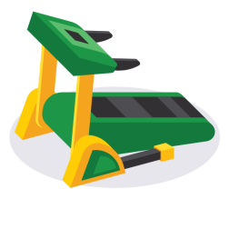 A running treadmill