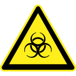 Biohazard warning sign vector image