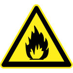 Fire hazard warning sign vector image