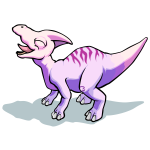 Smiling violet dinosaur