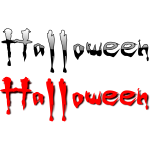Scary Halloween typography vector illustration