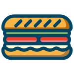 Hamburger explode view vector image
