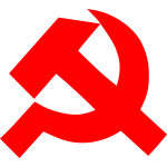 Communism sign of thick hammer and sickle vector clip art