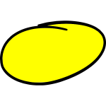 Hand-written circle in yellow color