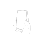 Hand with smartphone vector image