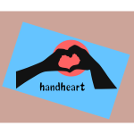 Hands and heart poster