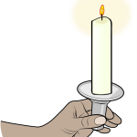 Hand with candle