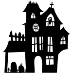 Haunted mansion silhouette