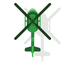 A helicopter is airborne