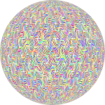 Hexagonal Chevron Pattern Polyprismatic Sphere Clip Art