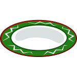 Green plate vector