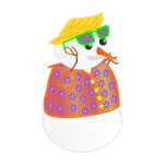 Snowman in Hawaii Vector